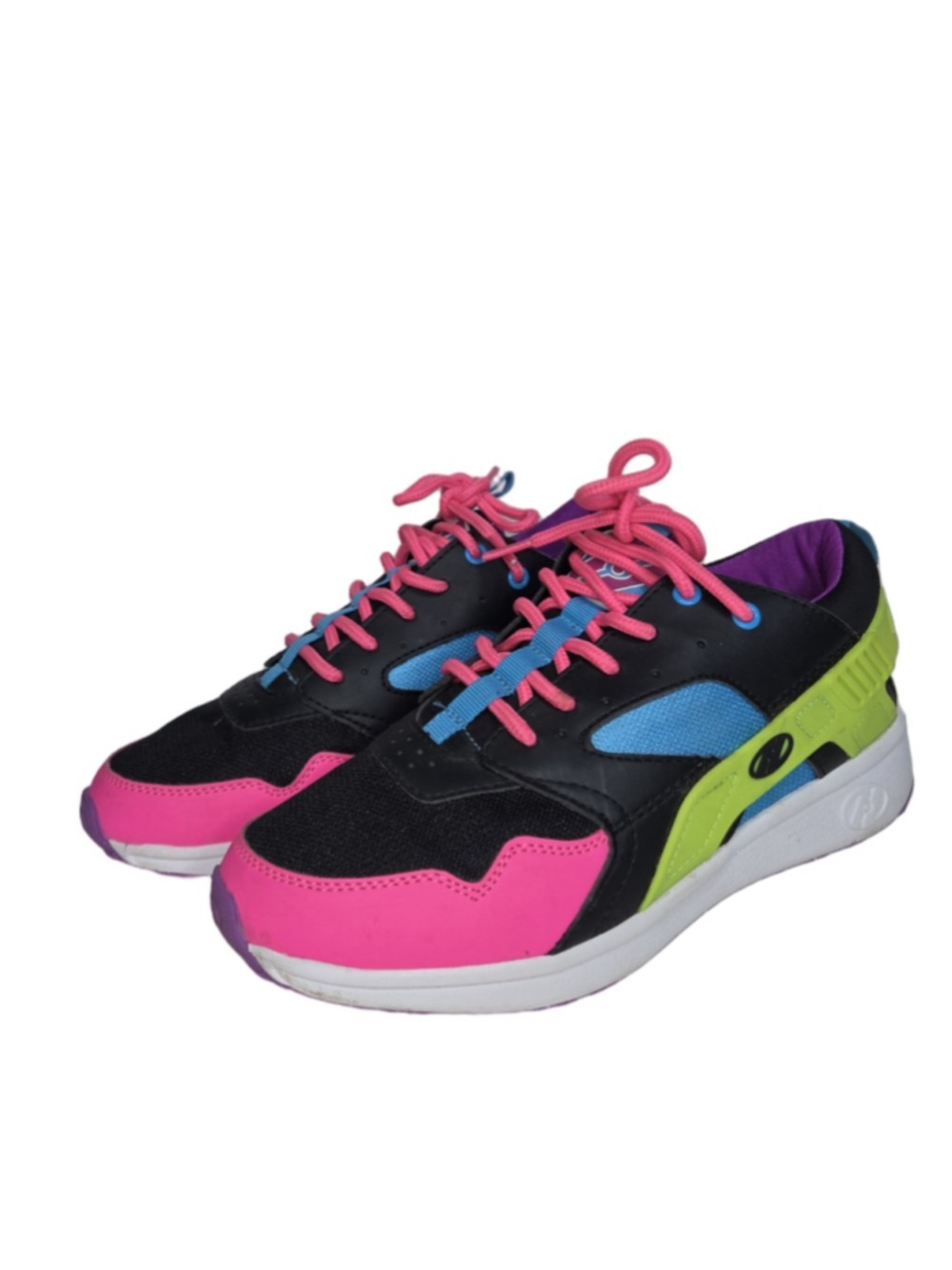 Heelys Force Skate Shoes Neon Rolling Skate Sneakers Kids Youth Size 6